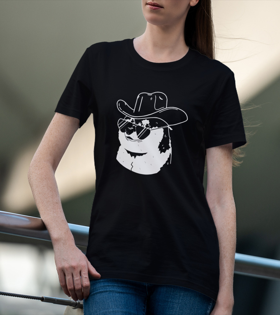 Elon Musk Dogecoin Cowboy Hat Sunglasses Shiba Inu T-Shirt
