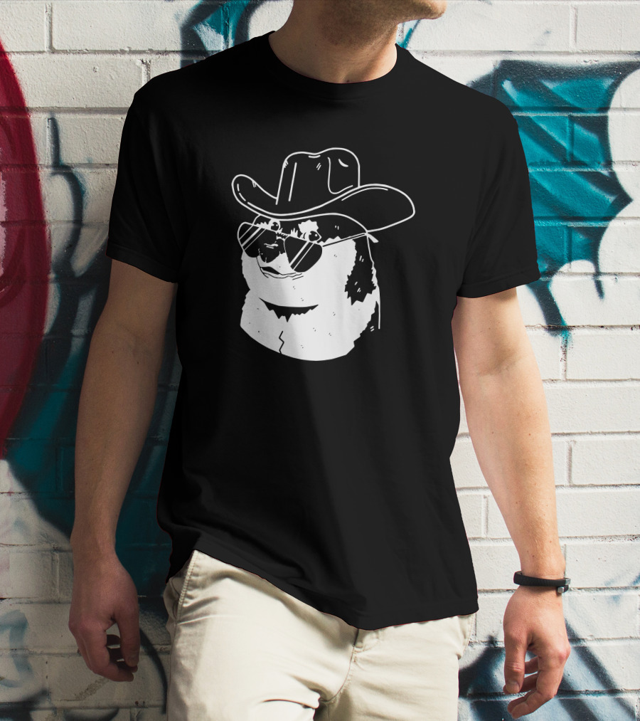 Elon Musk Dogecoin Cowboy Hat Sunglasses Shiba Inu T-Shirt