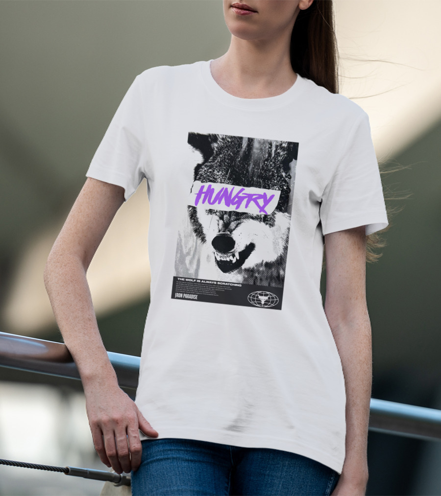 Hungry Wolf The Wolf Is Always Scratching Iron Paradise T-Shirt