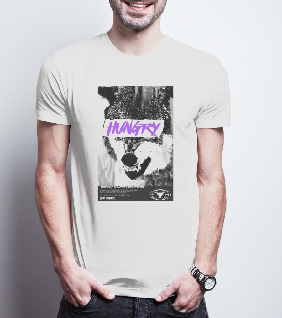 Hungry Wolf The Wolf Is Always Scratching Iron Paradise T-Shirt