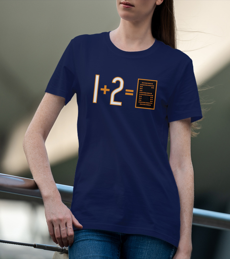 1+2=6 Obvious Da Bears Football Math Joke T-Shirt