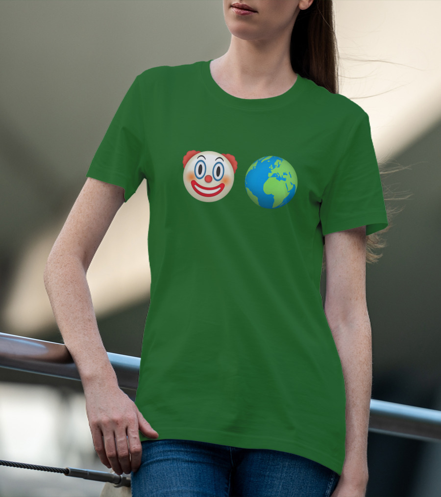 Clown Face Globe Emoji Clown World T-Shirt