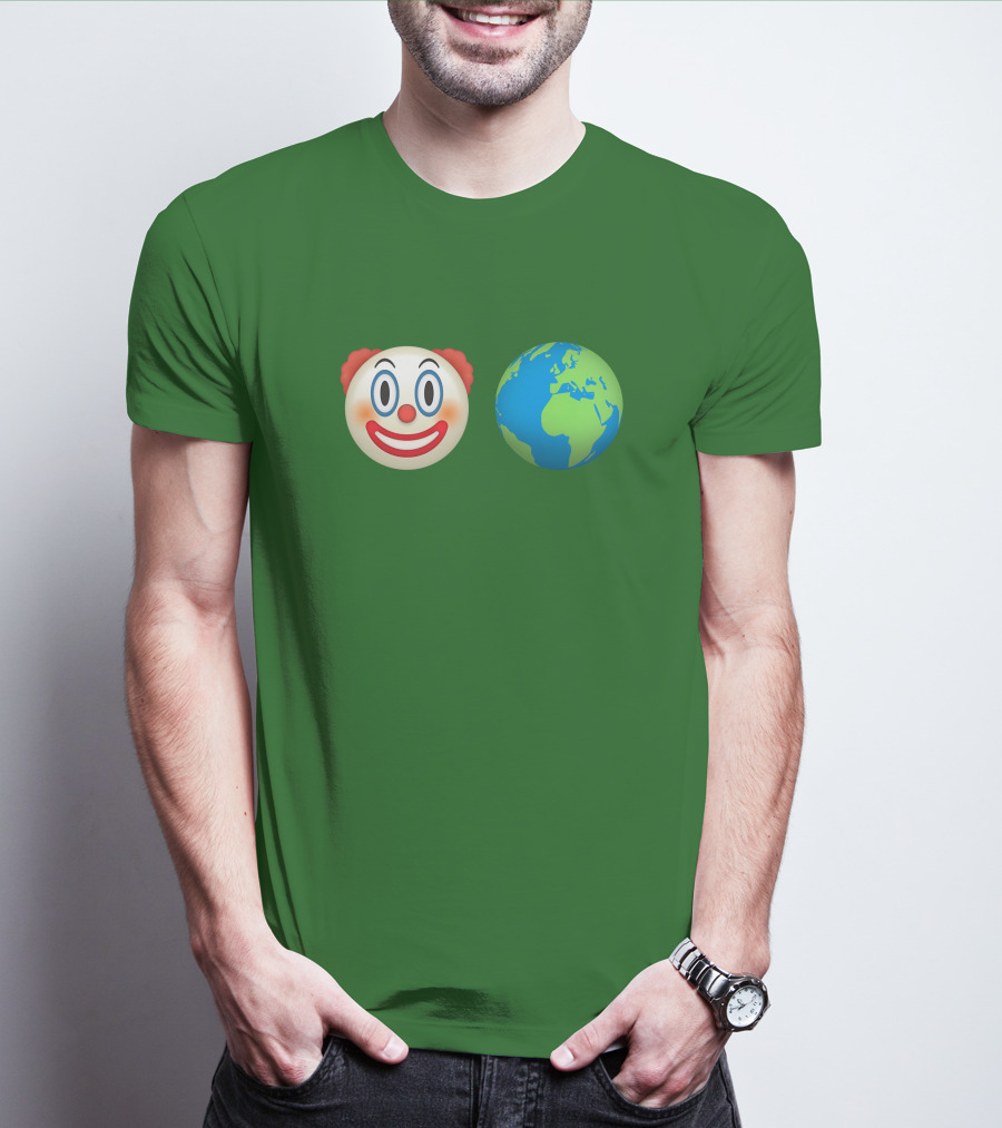 Clown Face Globe Emoji Clown World T-Shirt