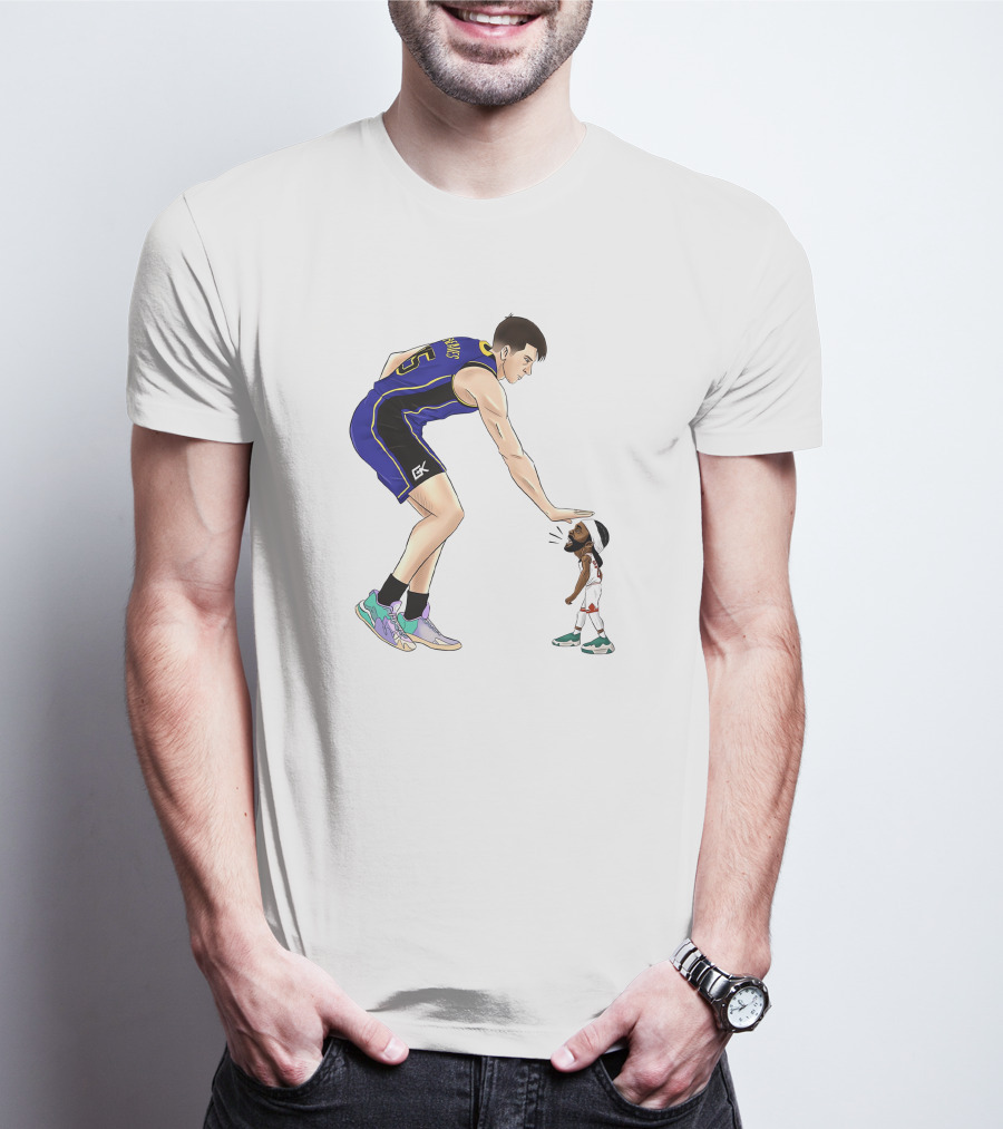 GoldenKnightGfx Basketball Players Size Comparison T-Shirt