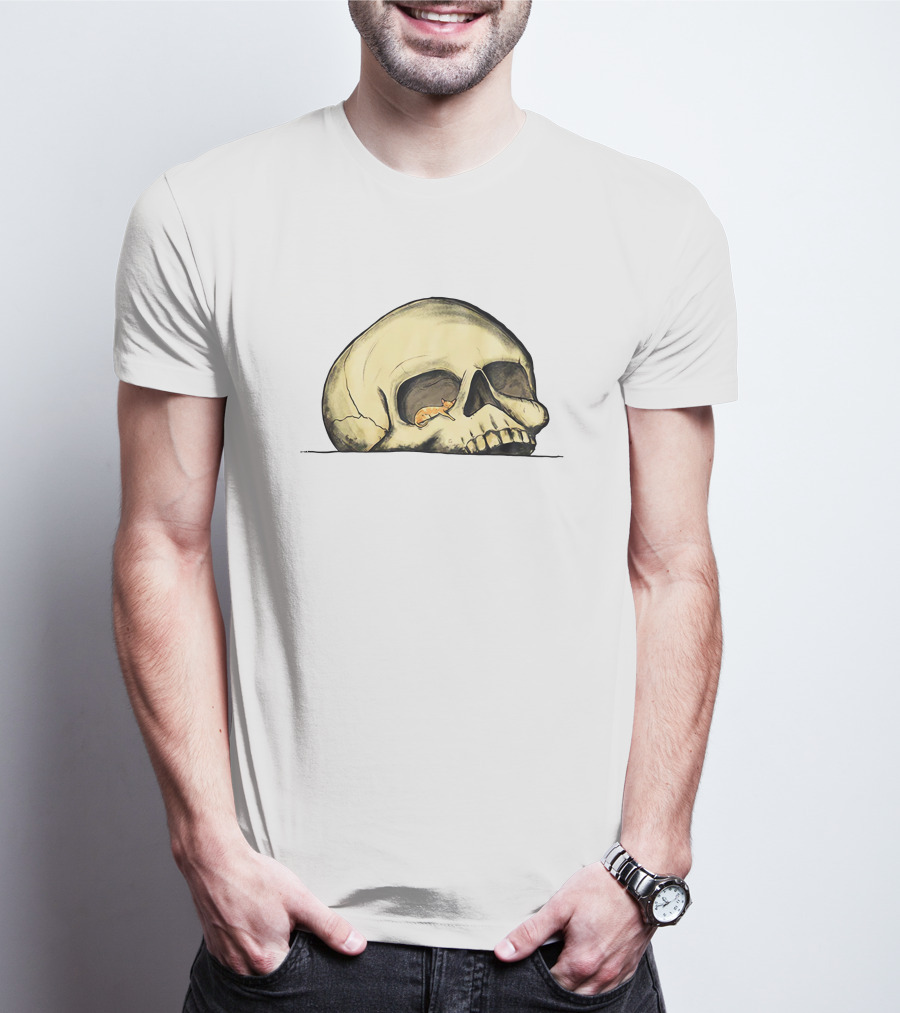 Studio Joog Soft Spot Skull With Sleeping Fox T-Shirt