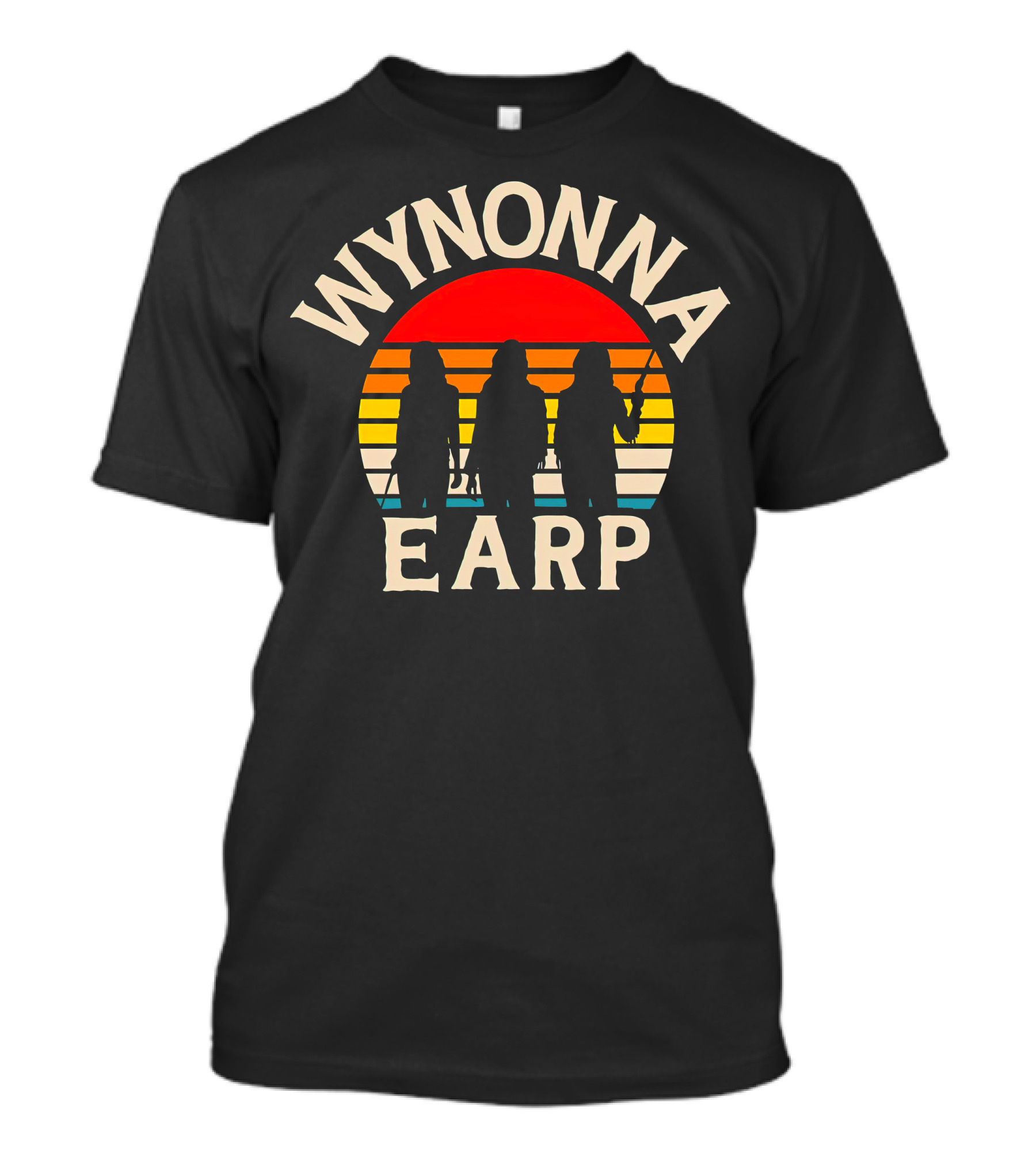 Wynonna Earp Silhouette With Sunset Stripes T-Shirt
