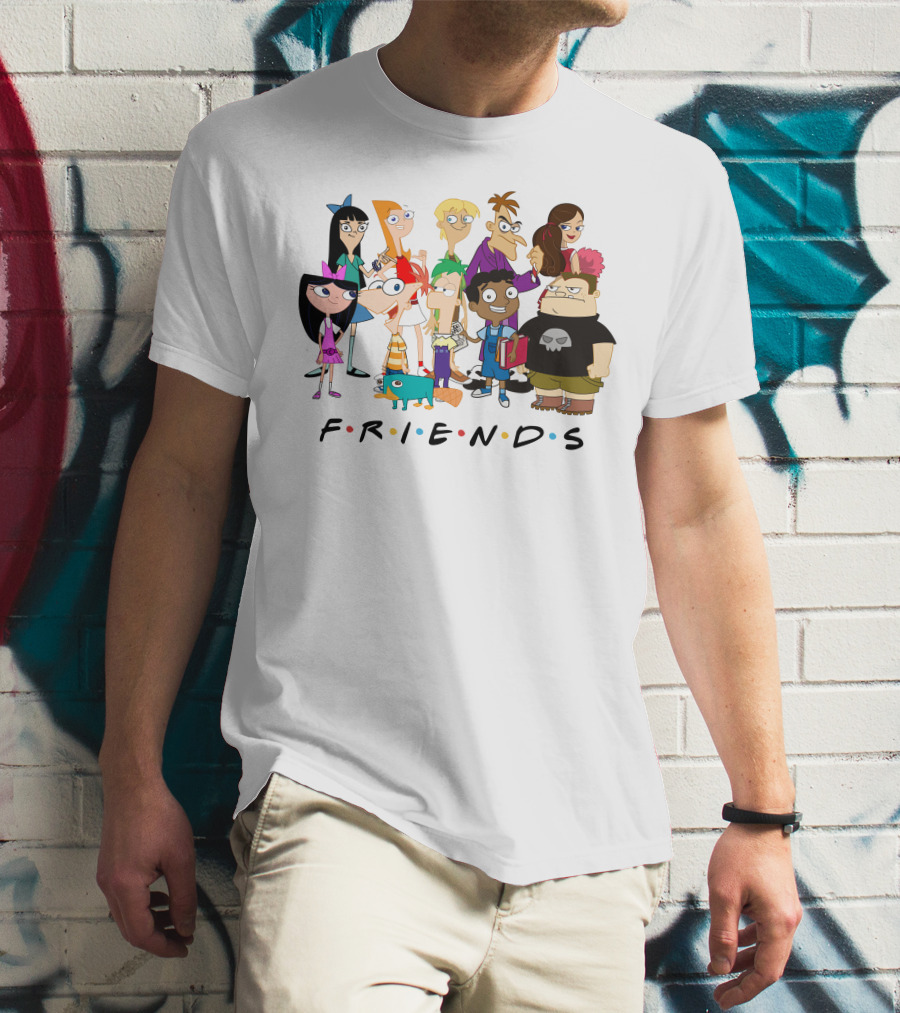 Phineas And Ferb Friends Cast With Iconic Friends T-Shirt