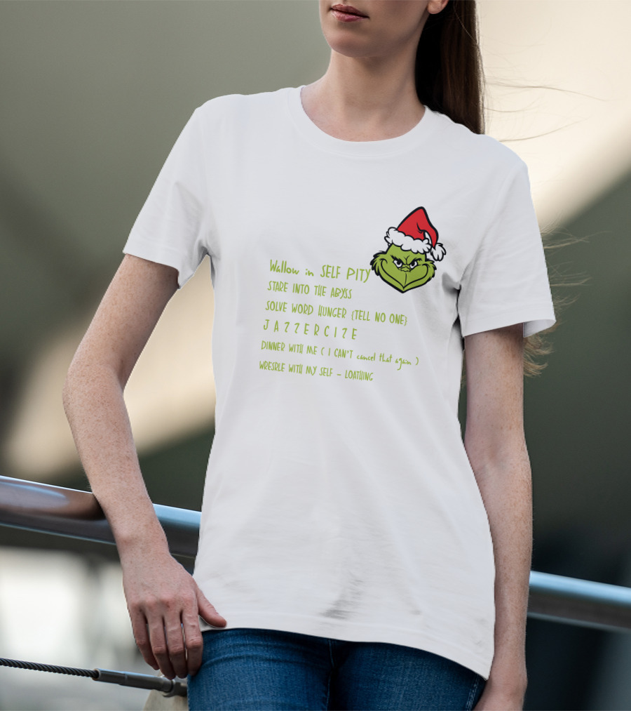 Grinch Christmas Schedule My Day I'm Booked T-Shirt