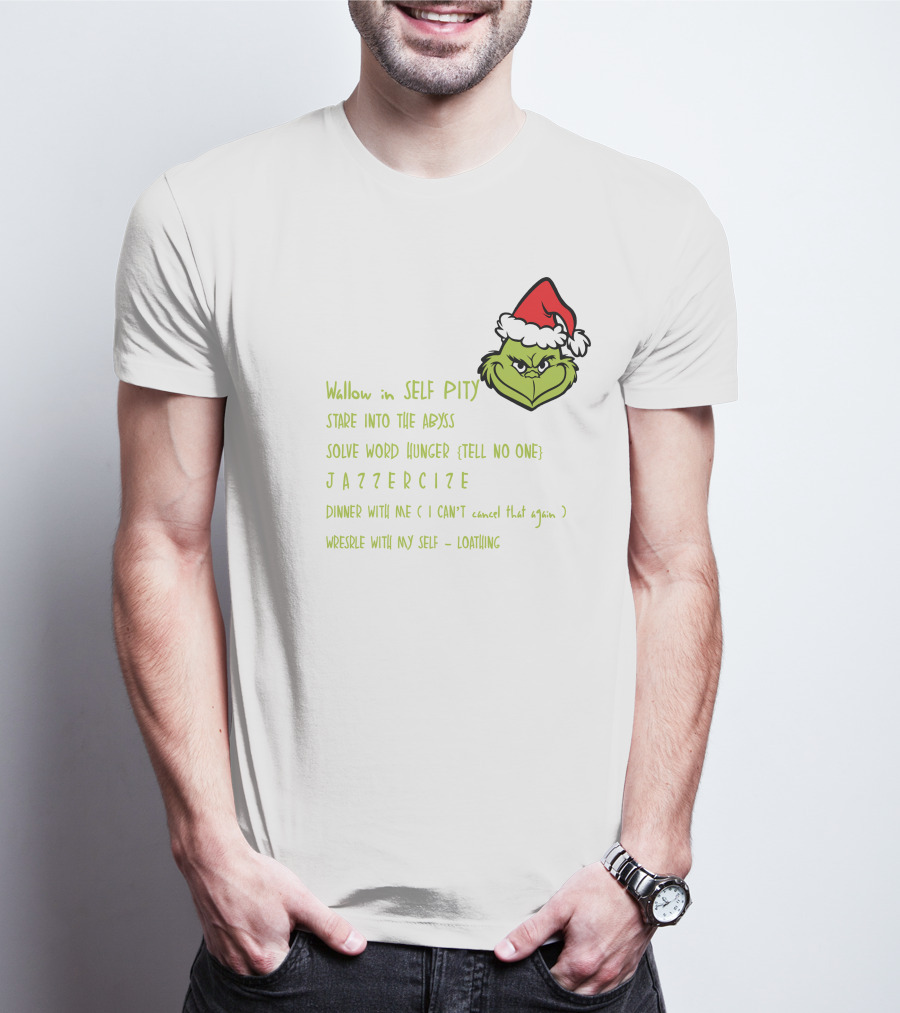 Grinch Christmas Schedule My Day I'm Booked T-Shirt
