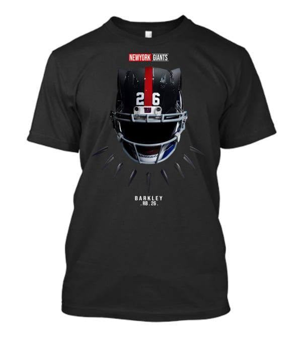 Saquon Barkley X Wakanda Forever New York 26 Helmet Collaboration T-Shirt