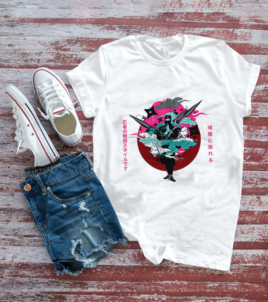 Ninja Japan Hidden In The Dark Combat T-Shirt