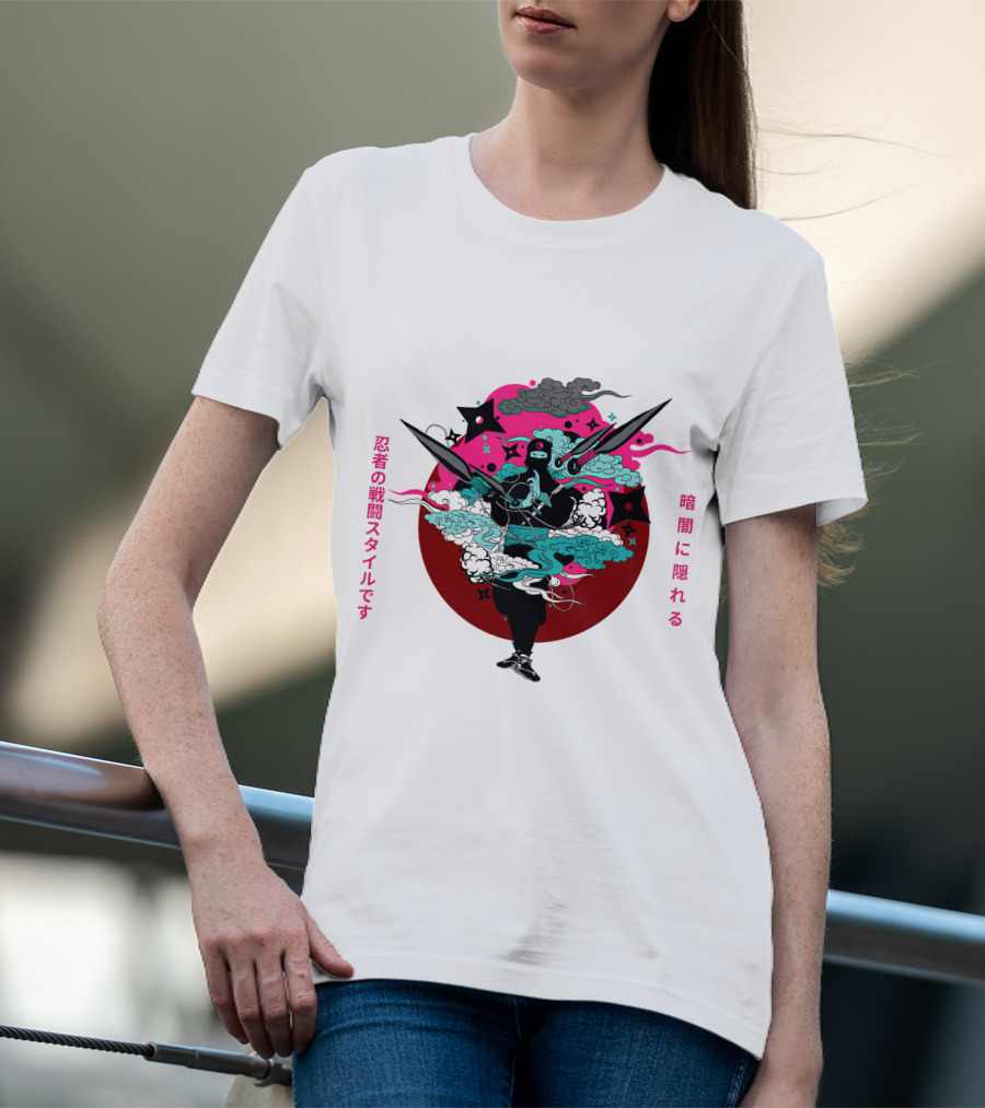 Ninja Japan Hidden In The Dark Combat T-Shirt