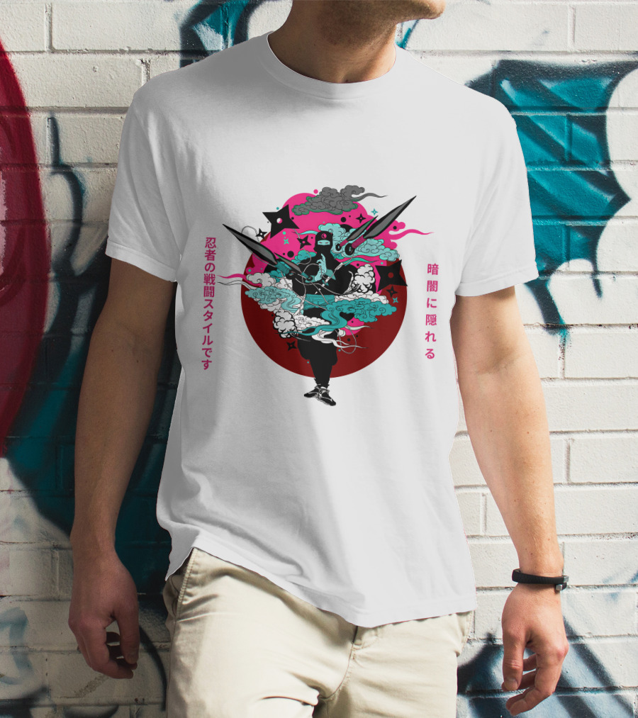Ninja Japan Hidden In The Dark Combat T-Shirt