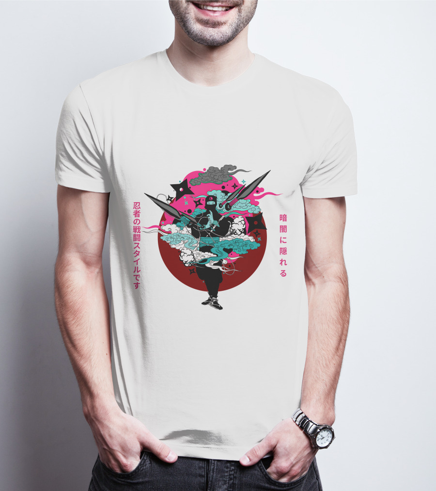 Ninja Japan Hidden In The Dark Combat T-Shirt