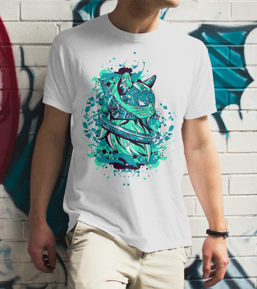 Future Cat Cybernetic Space Explorer T-Shirt