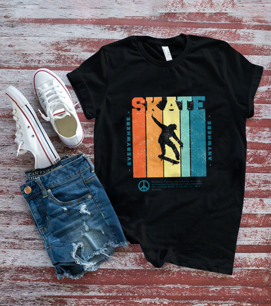 SKATE Everywhere Anywhere Peace T-Shirt