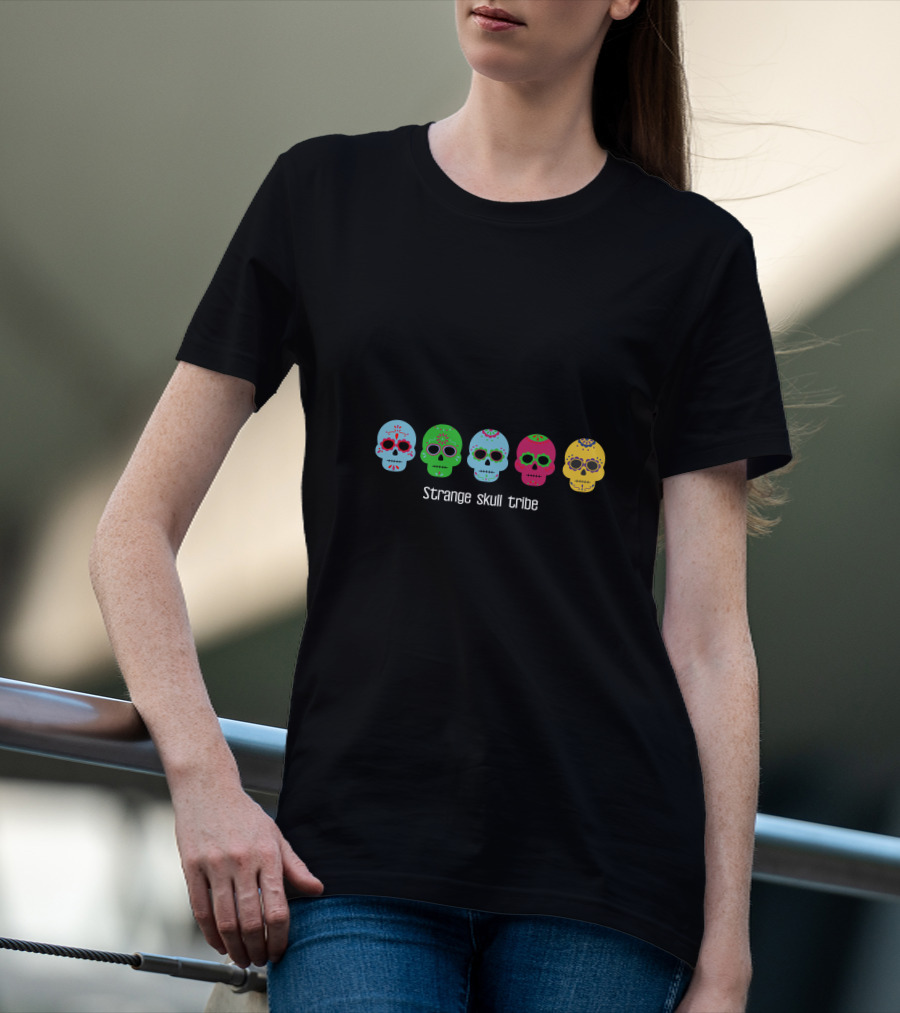 Strange Skull Tribe Colorful Skulls T-Shirt