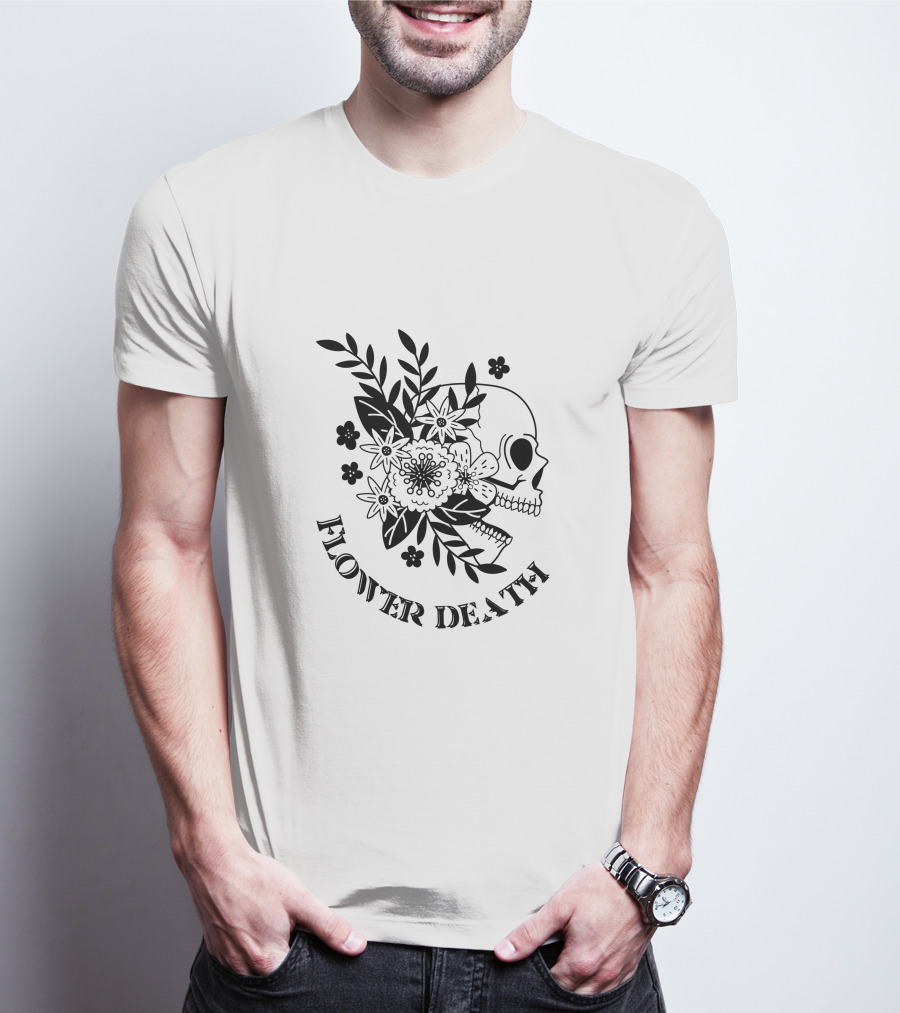 Flower Death Skull Botanical T-Shirt