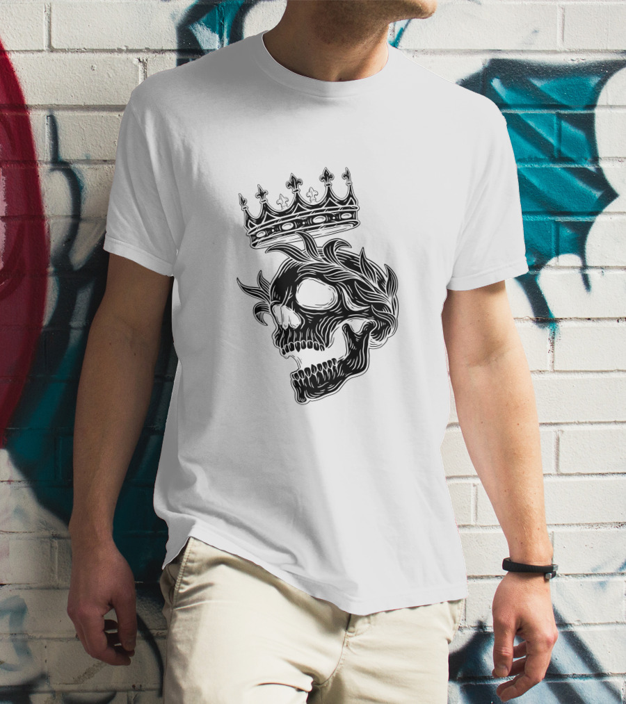 King Skull Crowned With Gothic Royalty T-Shirt
