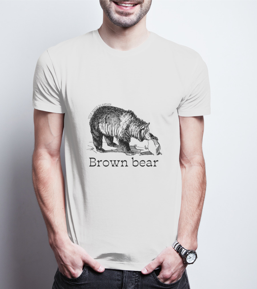Wild World In Nature Brown Bear T-Shirt