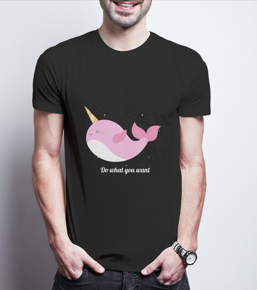 Do What You Want Narwhal Stars T-Shirt