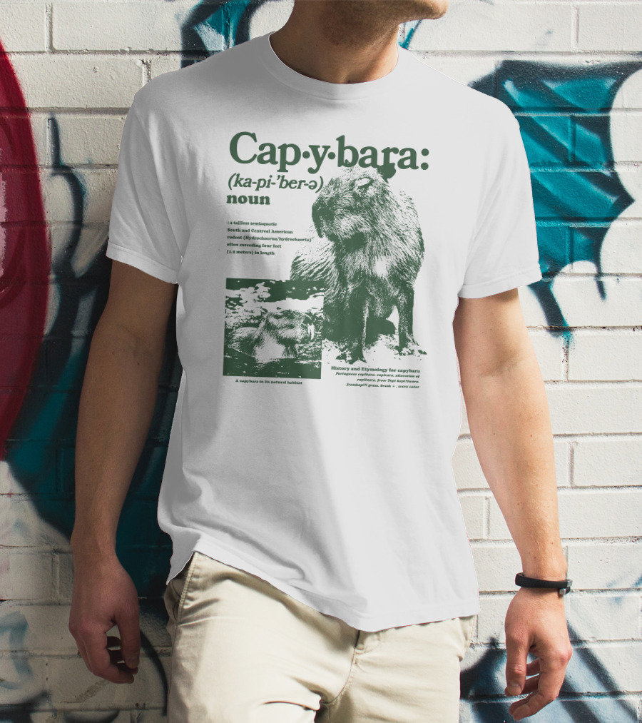 Capybara Definition Tallest Semiaquatic Rodent South Central America T-Shirt