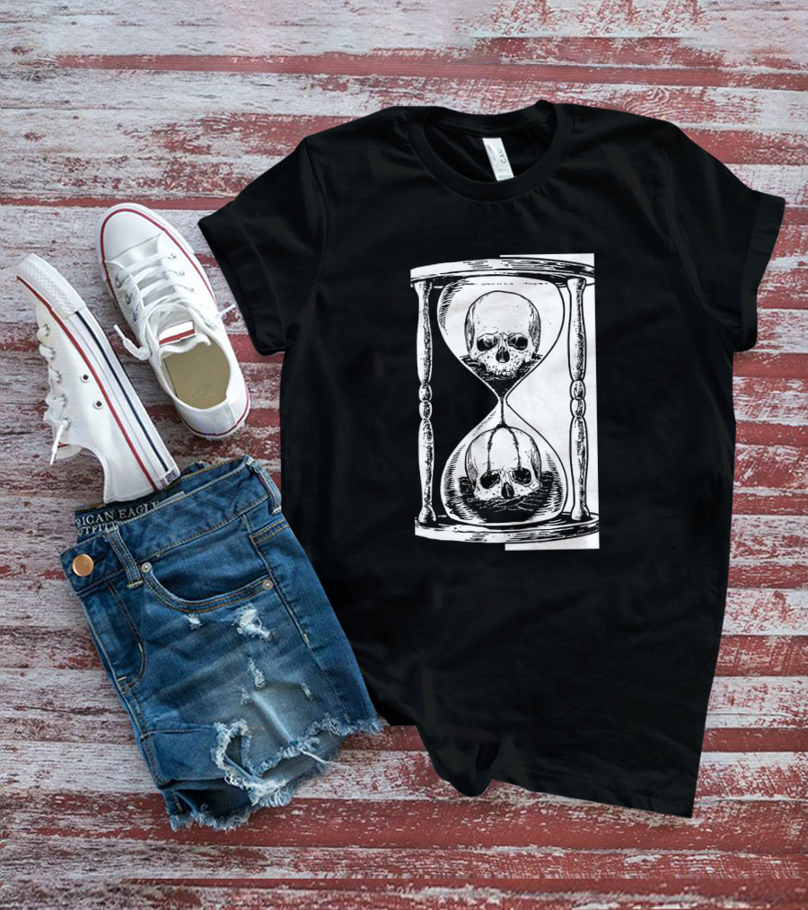 Skull Hourglass Timeless Symbolism T-Shirt