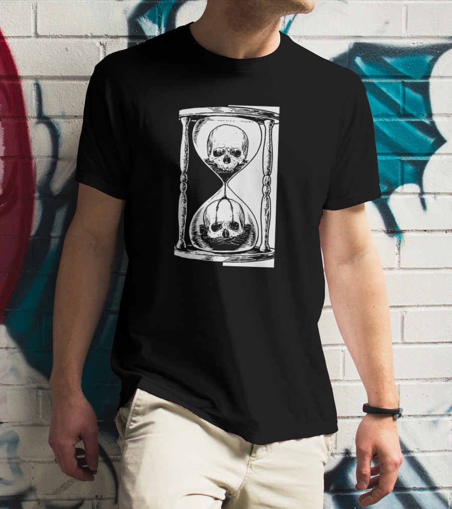 Skull Hourglass Timeless Symbolism T-Shirt