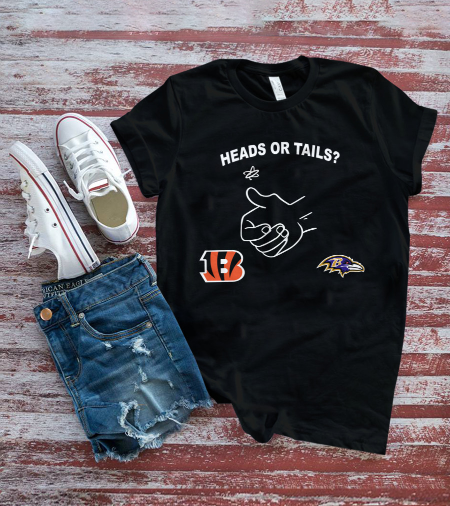 Heads Or Tails Bengals Ravens Showdown T-Shirt