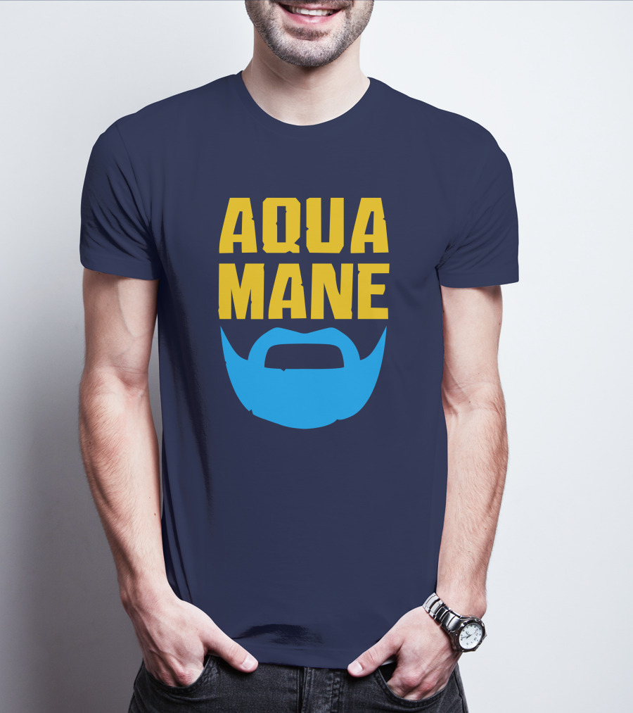 Aqua Mane Iconic Blue Beard T-Shirt