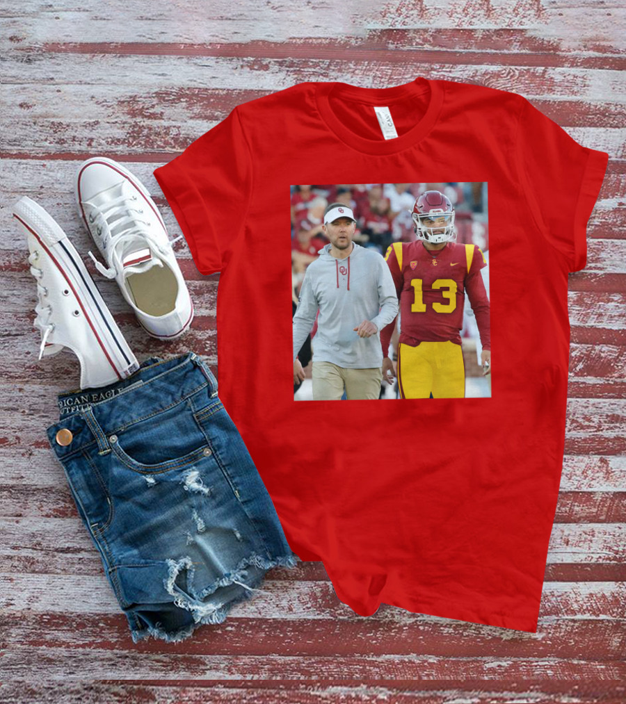 Lincoln Riley And Caleb Williams USC Football Collaboration T-Shirt