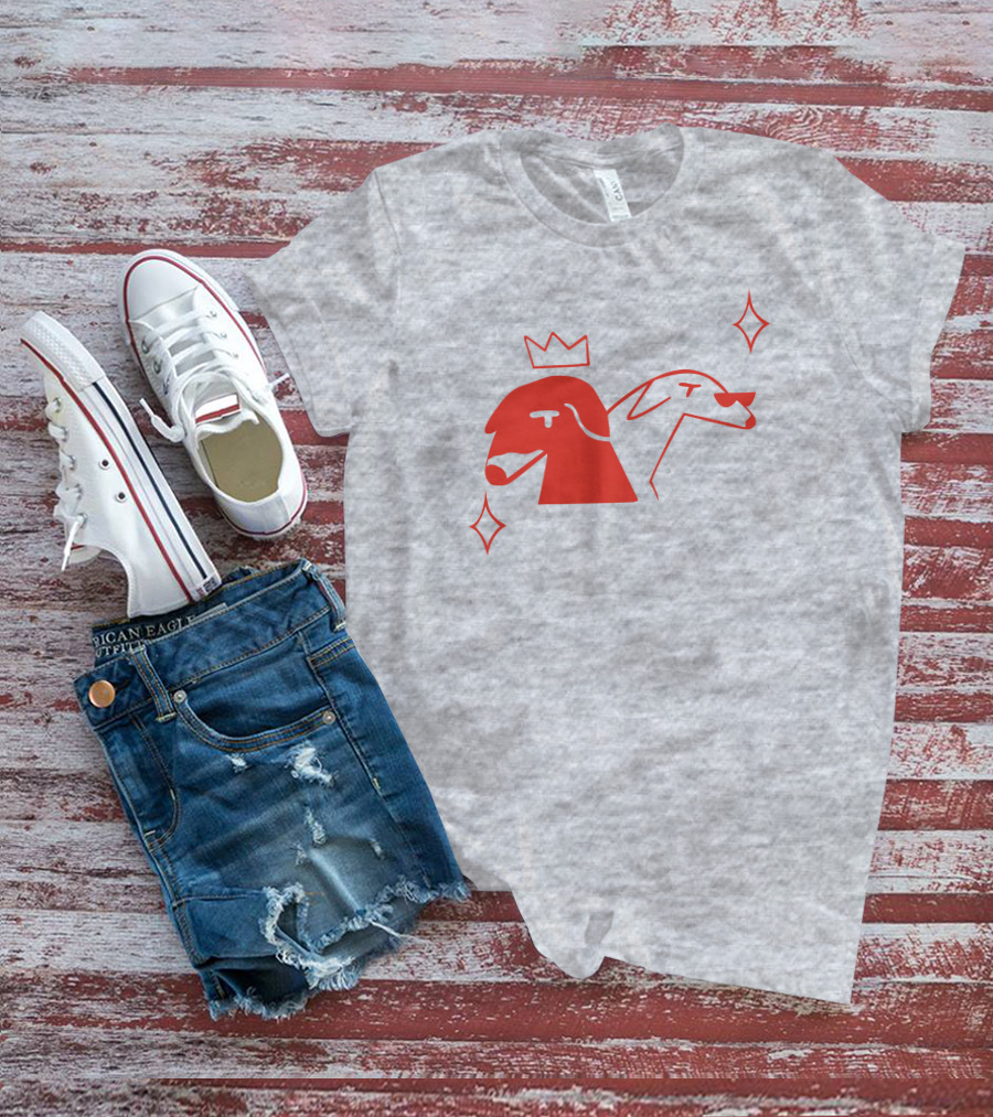 Walter And Betty Crowned Red Dog Duo With Sparkles T-Shirt