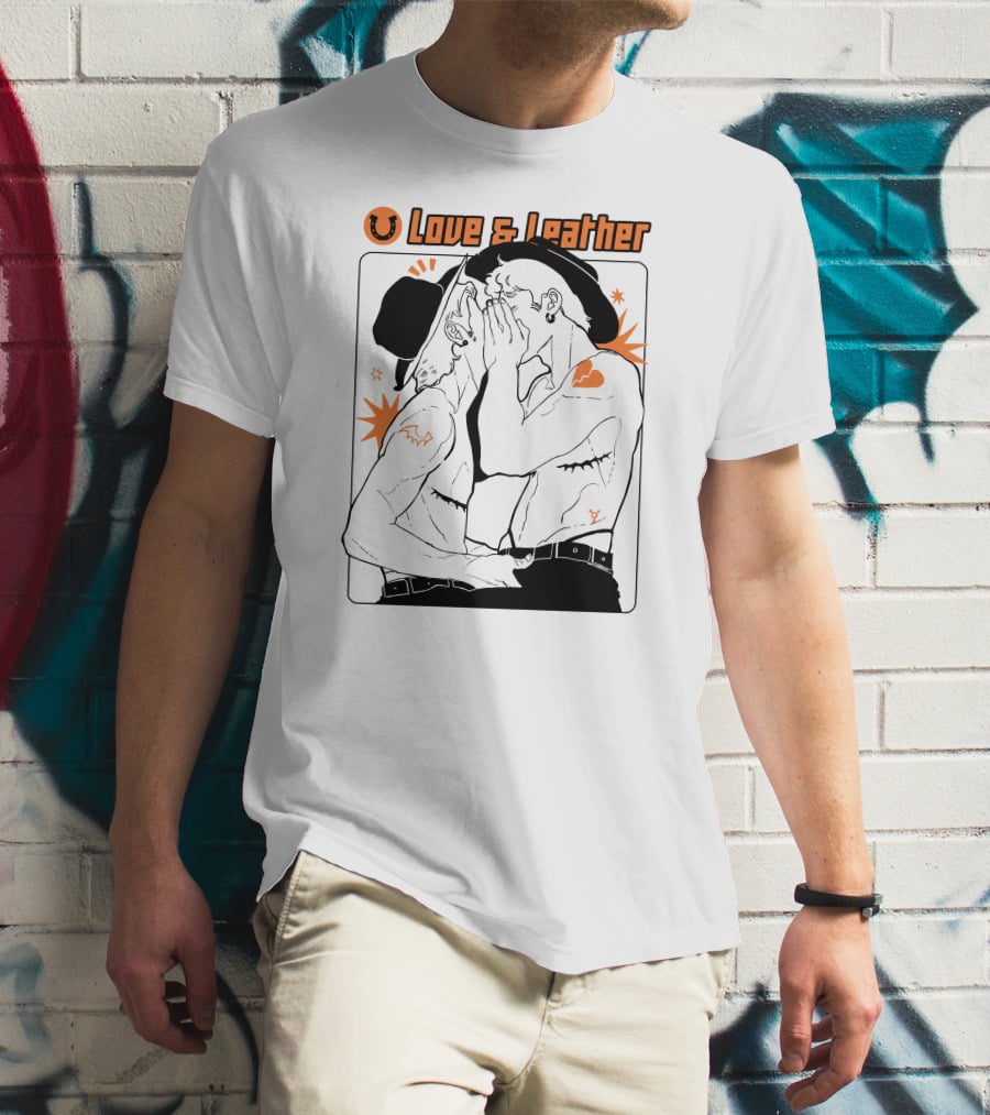 Love And Leather Noahdea Romantic Embrace T-Shirt