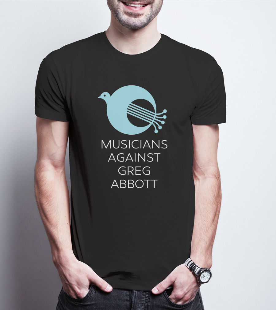 Musicians Against Greg Abbott George Mallas Peace Bird T-Shirt