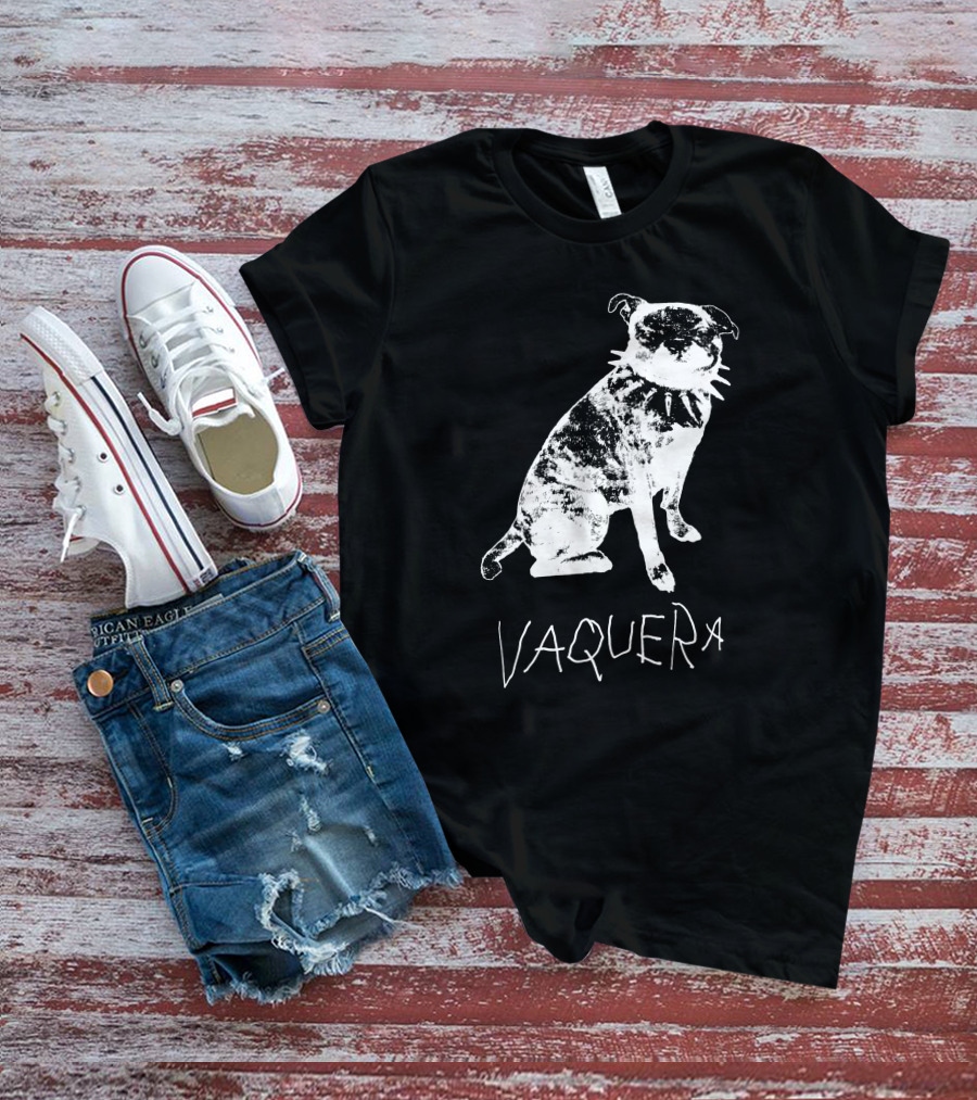 Vaquera Punk Dog Cowboy Hat Bandana Bold Attitude T-Shirt