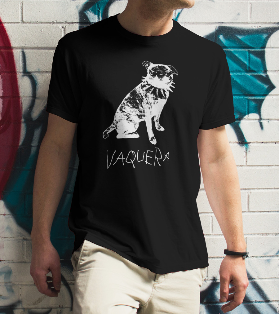 Vaquera Punk Dog Cowboy Hat Bandana Bold Attitude T-Shirt
