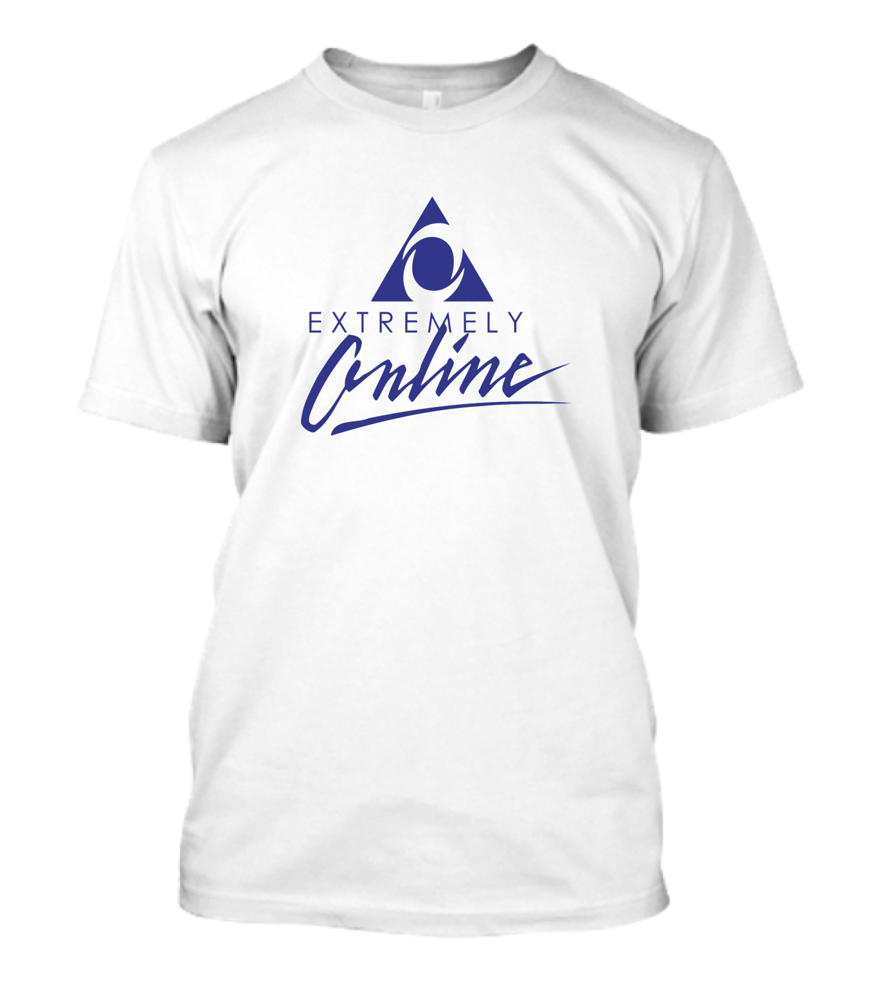 EXTREMELY ONLINE Internet Culture 90s Aesthetic Triangle T-Shirt
