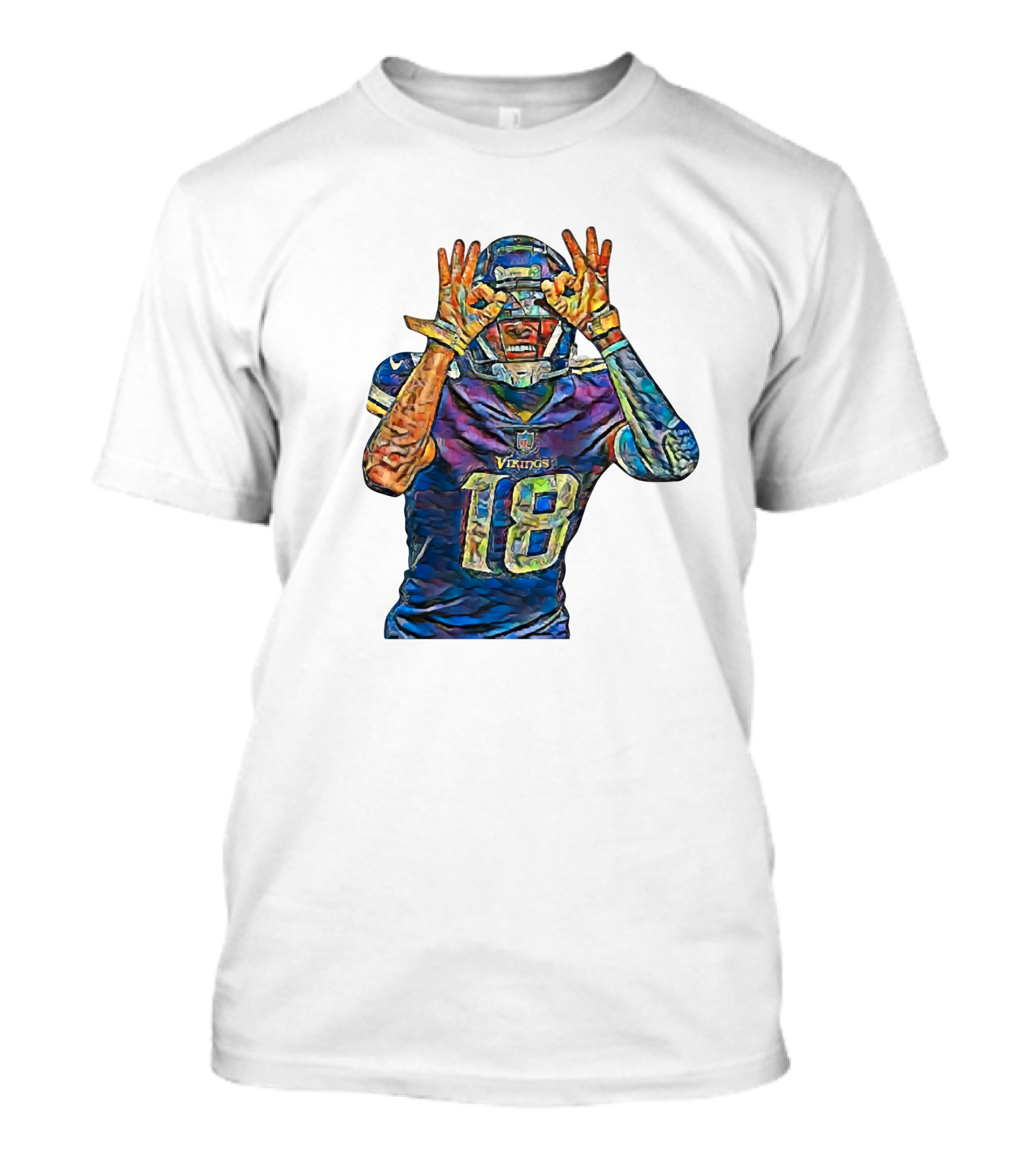 Justin Jefferson Minnesota Vikings Number 18 Griddy Dance Fan T-Shirt
