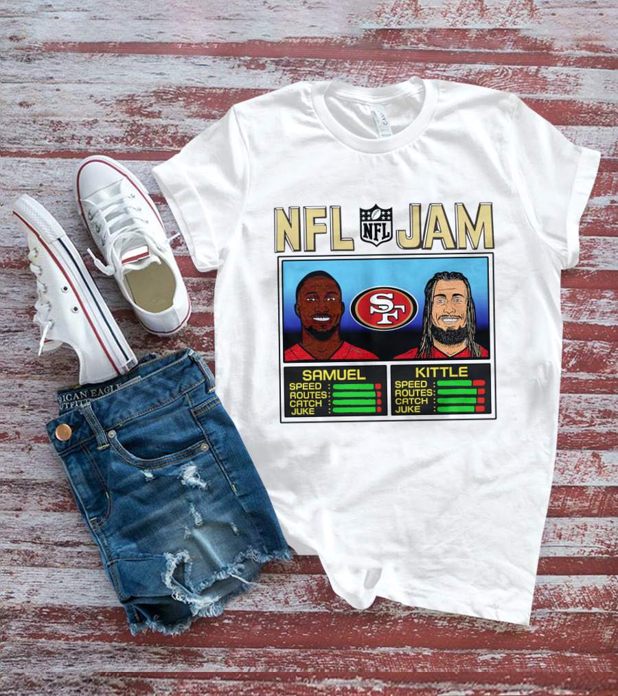 NFL Jam Deebo Samuel George Kittle San Francisco 49ers Speed Routes Catch Juke T-Shirt