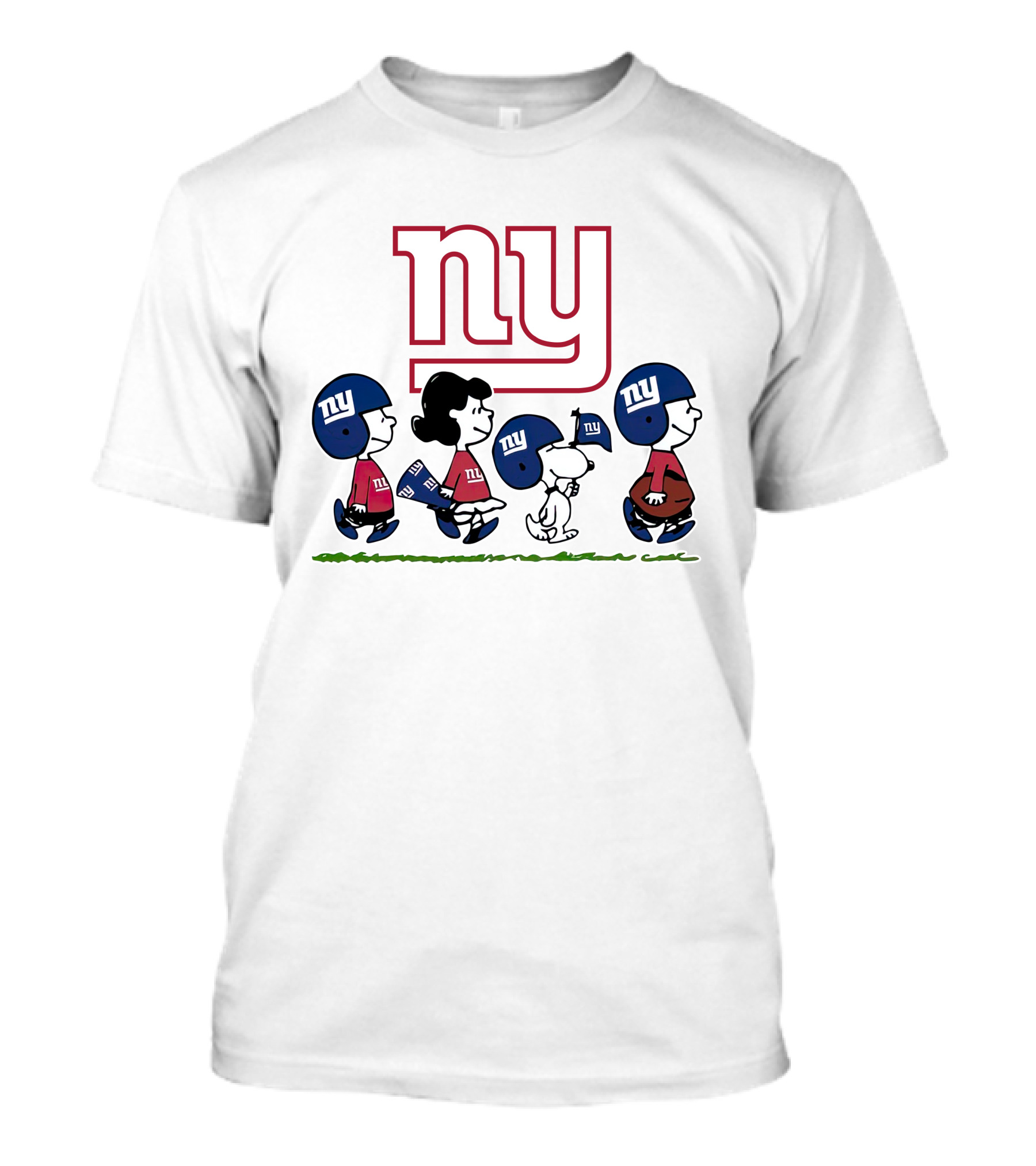 Peanuts Snoopy New York Giants Football Team NFL Characters T-Shirt