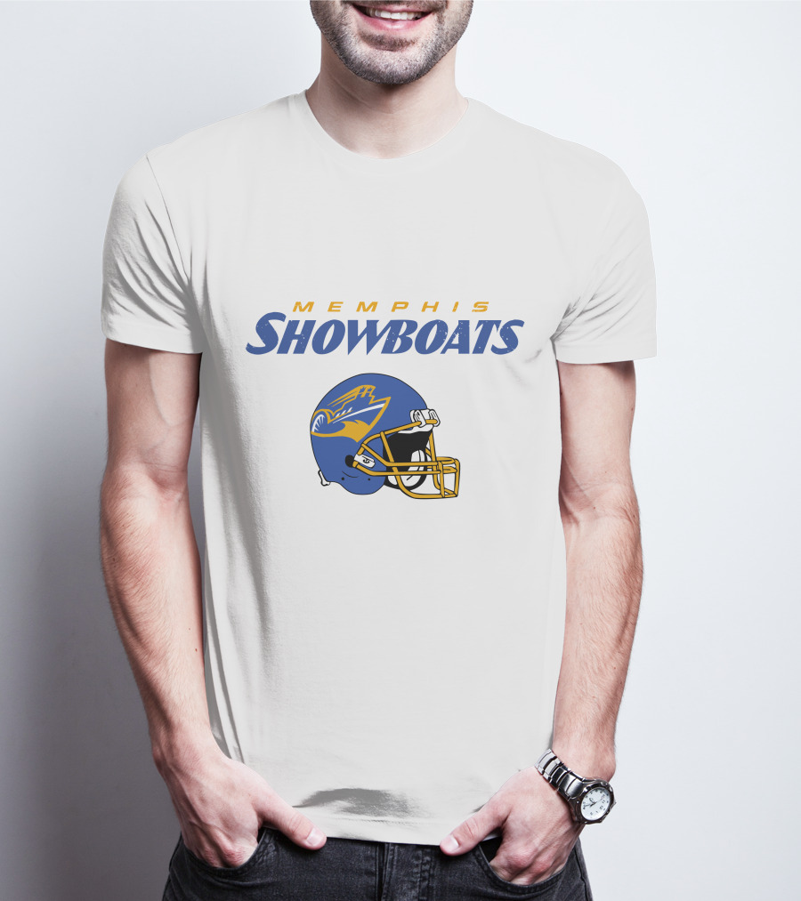 Memphis Showboats Vintage Helmet T-Shirt