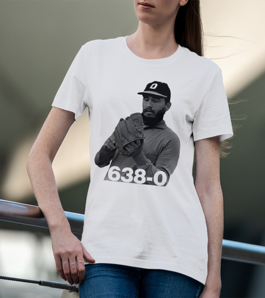 Castro 638-0 Baseball Pitcher Image With Cap Displaying 'O' T-Shirt