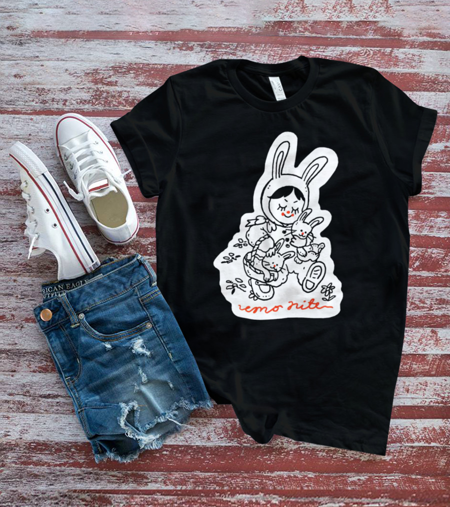 Emo Nite Bunny Sticker Woods Creature Trio T-Shirt
