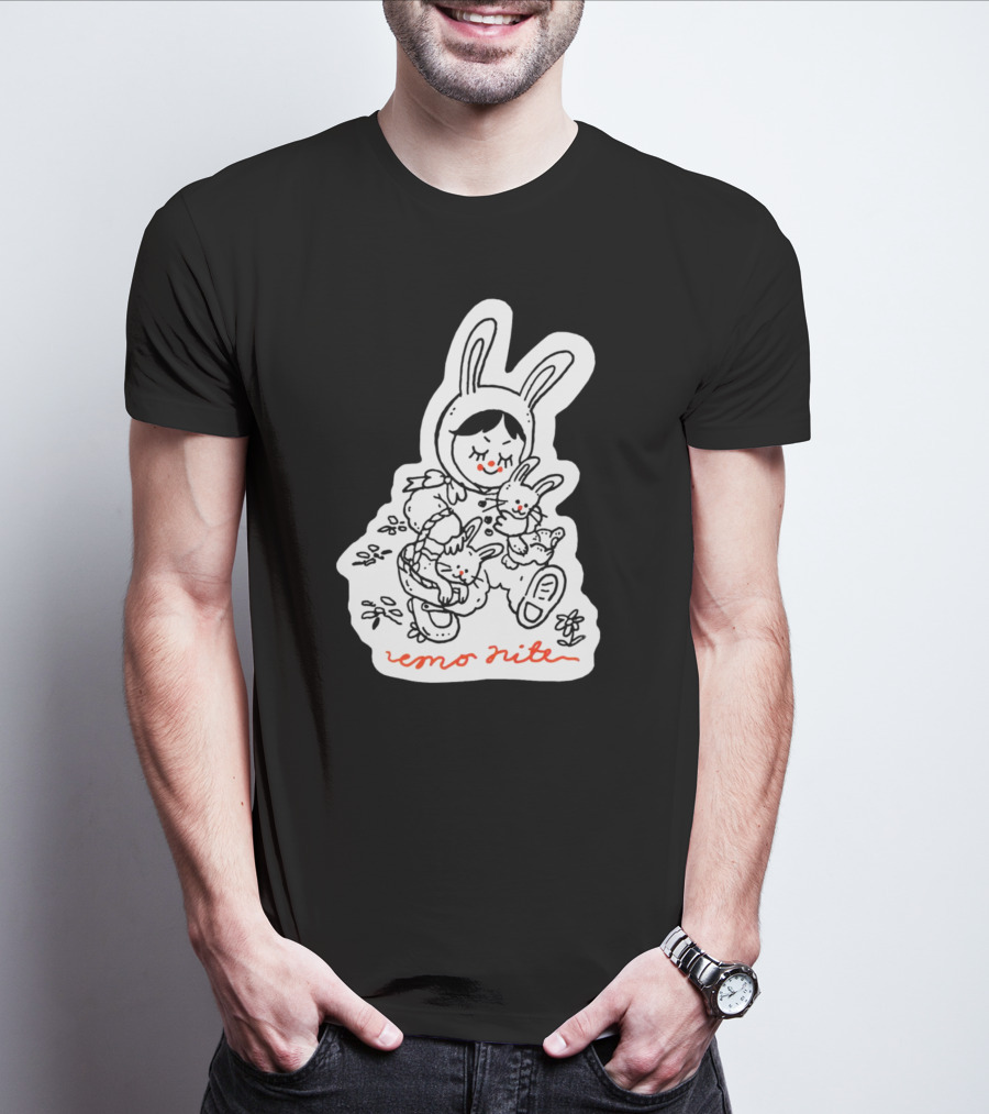 Emo Nite Bunny Sticker Woods Creature Trio T-Shirt