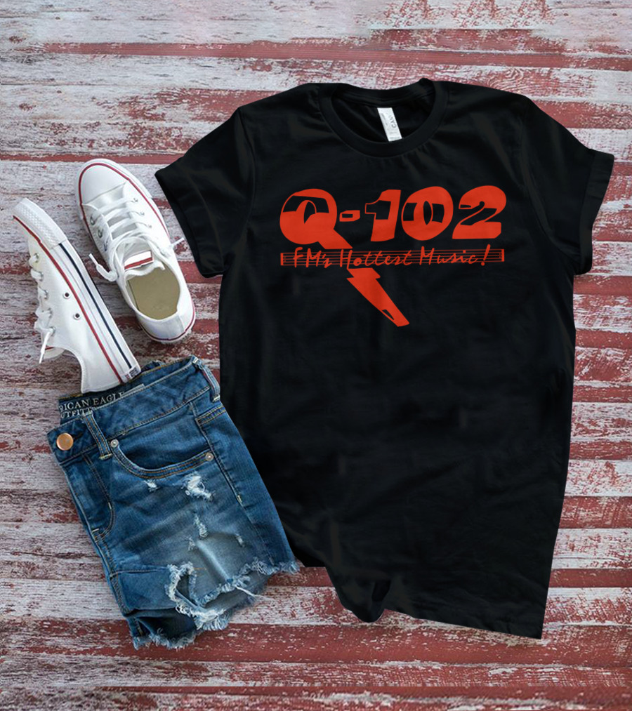 Q-102 FM's Hottest Music Lightning Bolt T-Shirt