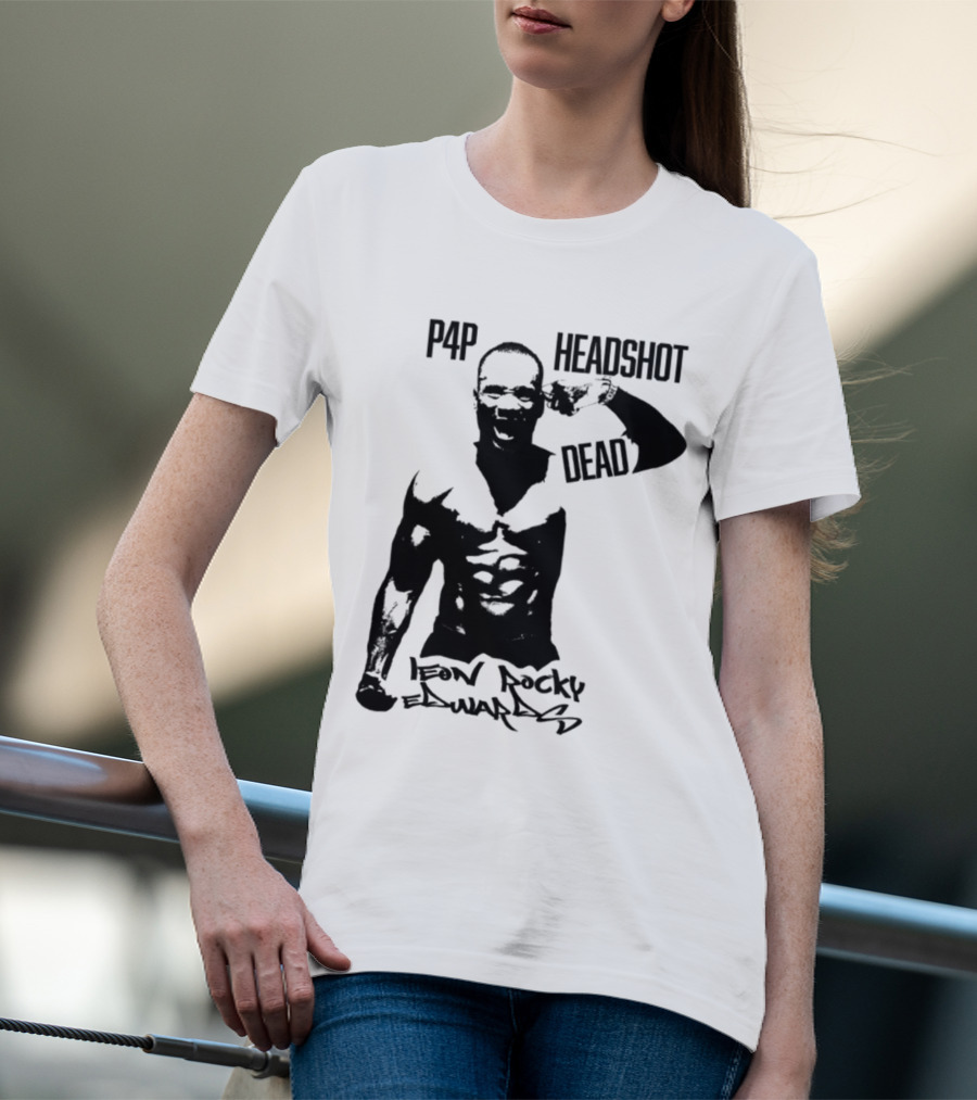 Leon Rocky Edwards P4p Headshot Dead Premium Heavyweight T-Shirt