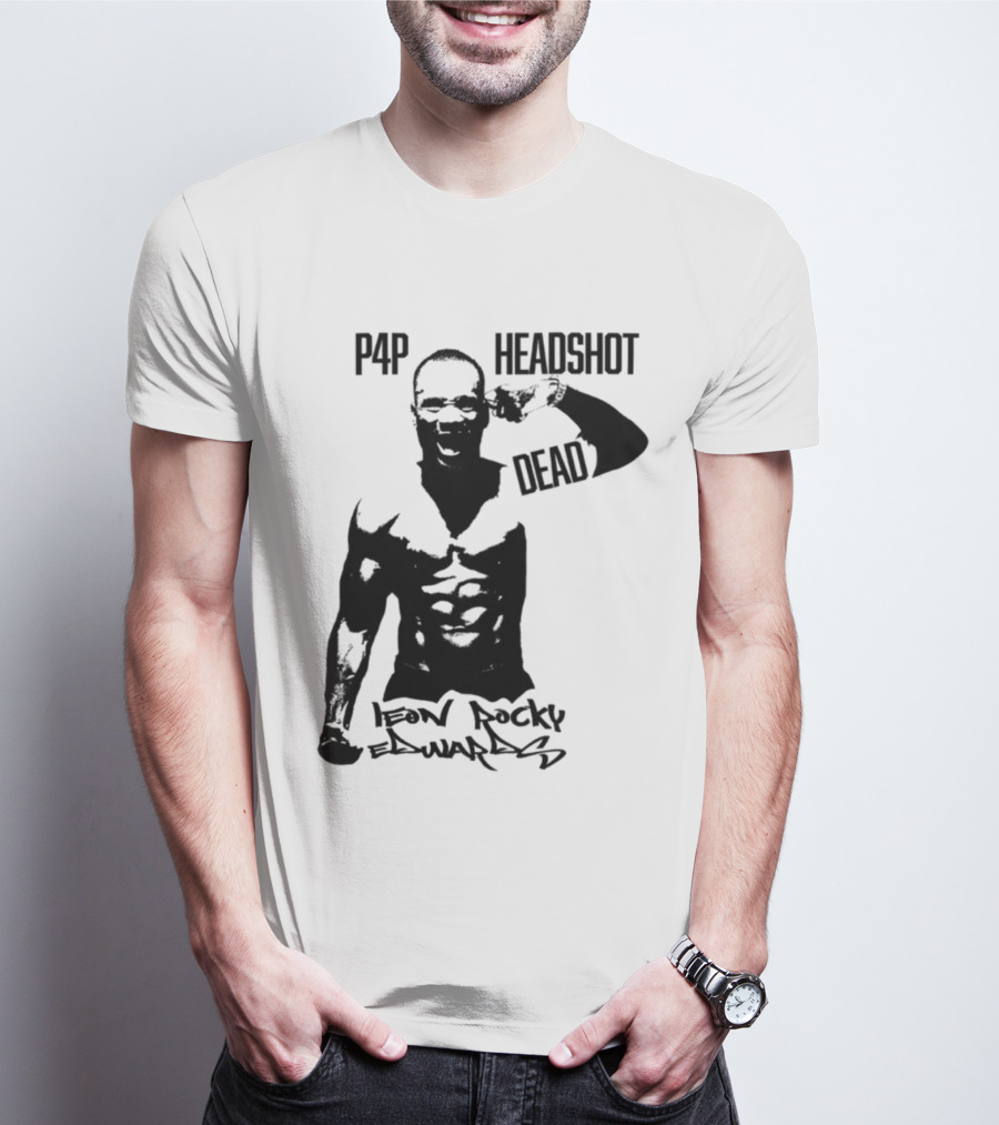 Leon Rocky Edwards P4p Headshot Dead Premium Heavyweight T-Shirt