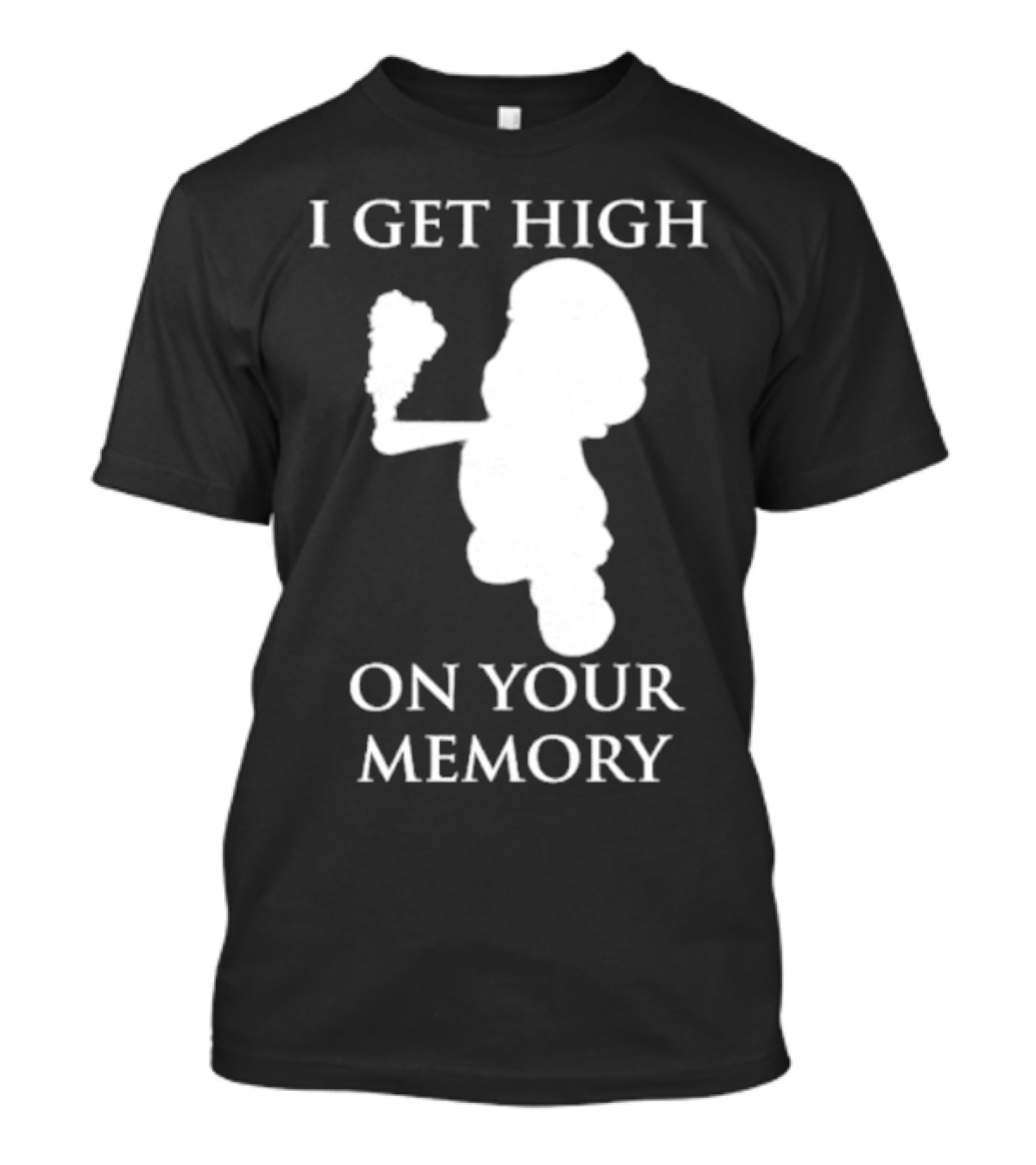 I Get High On Your Memory Mario Silhouette Smoking Pipe T-Shirt