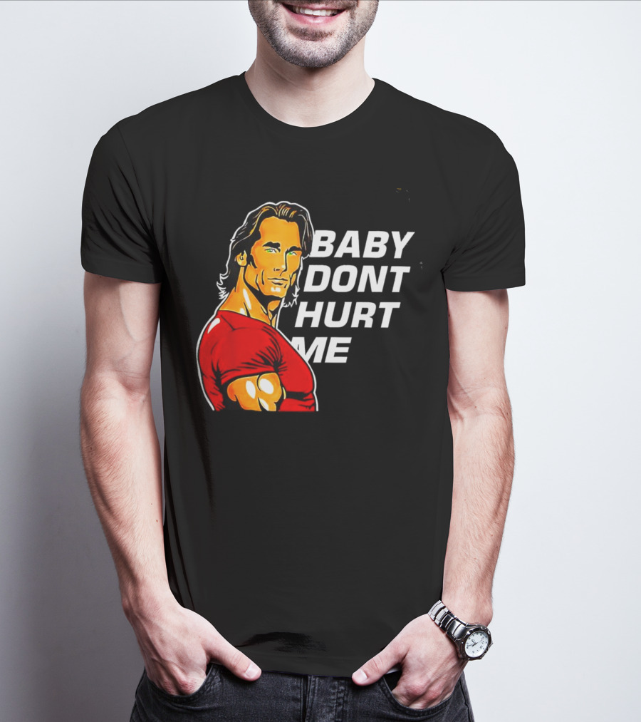 Mike O Hearn Baby Don't Hurt Me Cartoon Red Shirt Comic T-Shirt
