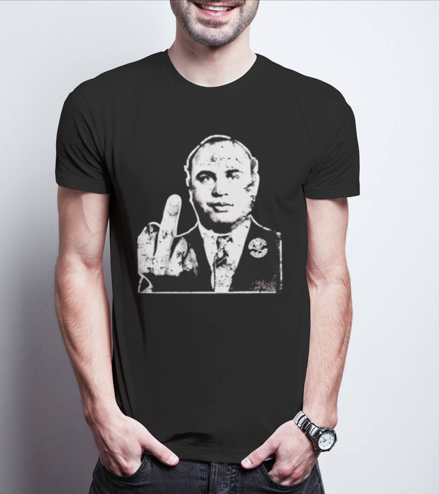 Al Capone Middle Finger Chicago Gangster The Alley T-Shirt